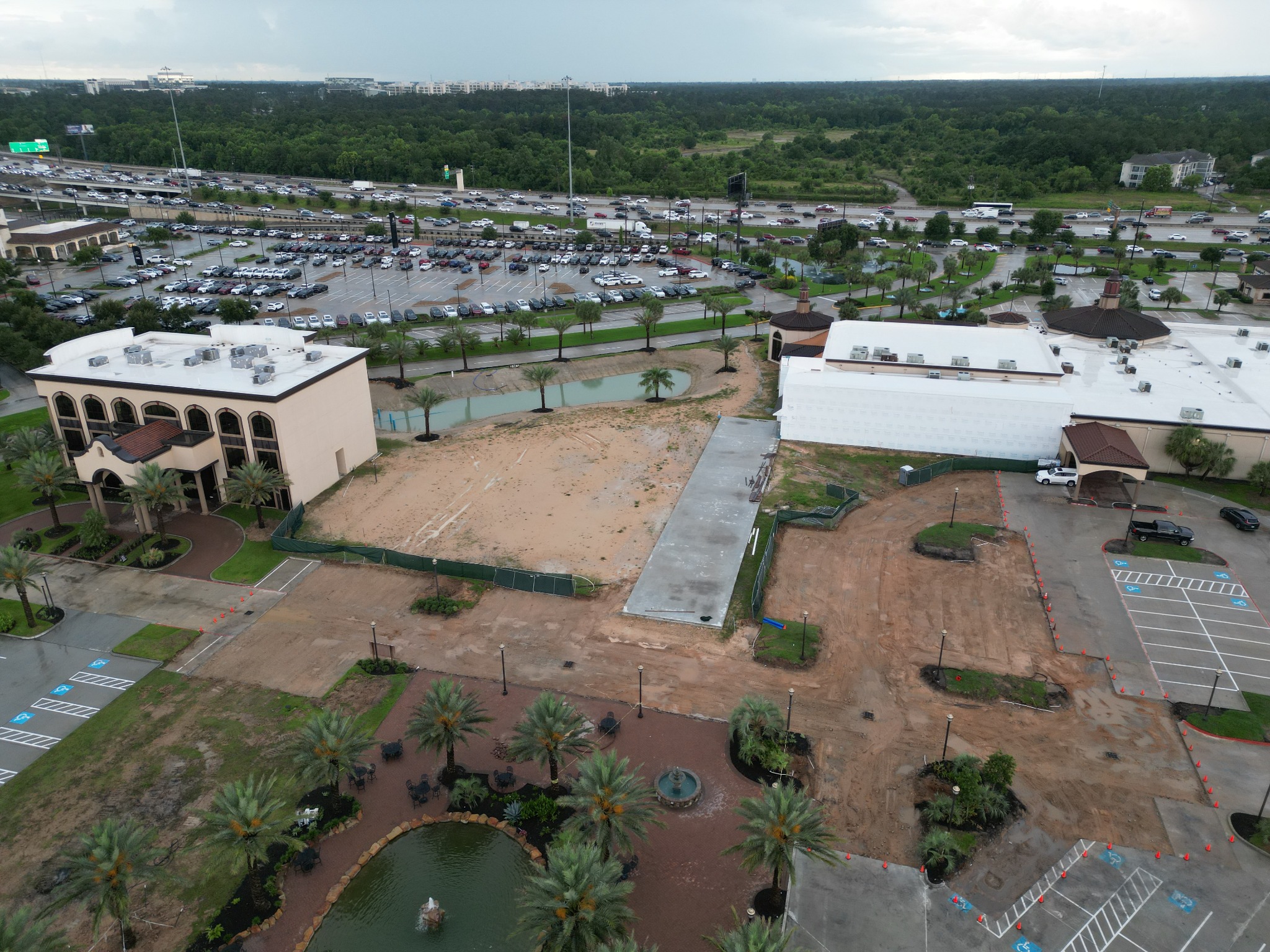 Commercial site development drone photo